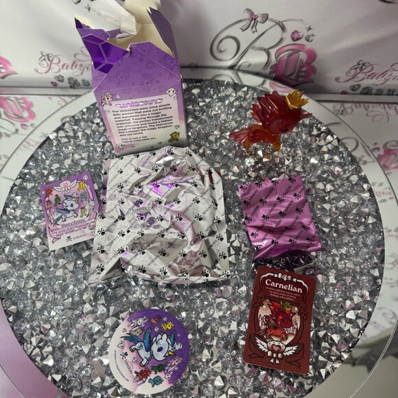 Toki doki precious unicorno crystal carnelian figurine unicorn π¦red orange gold - Picture 3 of 9